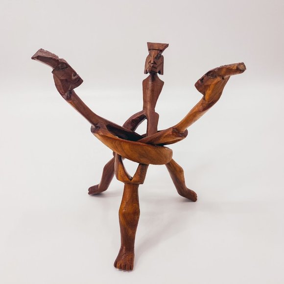 Vintage Hand Made Wooden Collapsable Sculpture Art - Picture 6 of 16